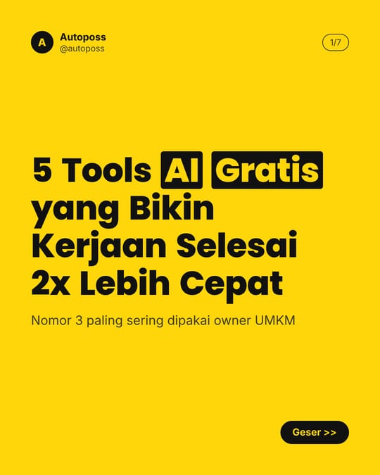 Contoh slide tema Bold Yellow