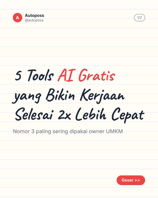 Contoh slide tema Notebook